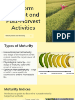 Perform Harvest and Post-Harvest Activities