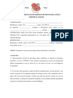 Contrato de Prestação de Serviços de Psicologia Clínica Individual Online