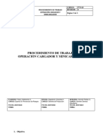 Procedimiento de Trabajo Minicargador