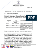 Region Memorandum CLMD 2024 087 ADMINISTRATION OF THE ELLN ASSESSMENT NAT FOR GRADE 6 AND NAT FOR GRADE 12 FOR SY 2023 2024