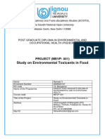 Project On Environmental Toxicants in Food