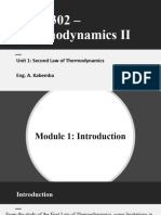 MEE 302 - Thermodynamics II Unit 1 (Second Law of Thermodynamics)