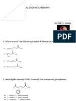 GENERAL ORGANIC CHEMISTRY 60 Questions