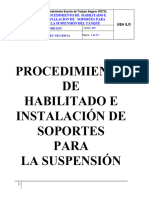 Procedimiento de Habilitado e Instalación de Soportes para La Suspensión Del Tanque