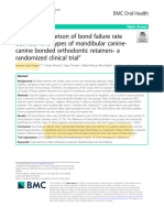 Clinical Comparison of Bond Failure Rate Between Two Types of Mandibular Canine-Canine Bonded Orthodontic Retainers - A Randomized Clinical Trial