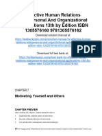 Effective Human Relations Interpersonal and Organizational Applications 13Th Edition Reece Solutions Manual Full Chapter PDF