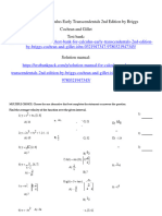 Test Bank For Calculus Early Transcendentals 2Nd Edition by Briggs Cochran and Gillet Isbn 0321947347 9780321947345 Full Chapter PDF