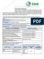 EMB Wastewaster Discharge Permit Renewal