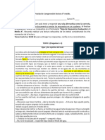 RESPUESTAS Prueba de Comprensión Lectora II Medio A