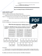 TLP 13.1 Addition and Subtraction of Rational Expressions With Different Denominator