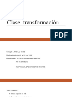 Clase Transformación