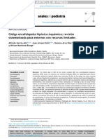 Codigo de Manejo de Encefalopatia Hipoxico Isquemica en Sitios Con Recursos Limitados