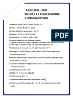 10th Maths - 2 Mark (C, D Grade)