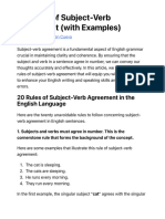 20 Rules of Subject-Verb Agreement (With Examples)