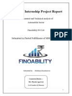 Fundamental and Technical Analysis of Automobile Sectoe Sip Report