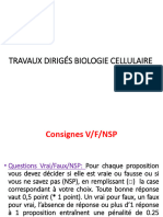 Travaux Dirigés Biologie Cellulaire Corrigé 2023