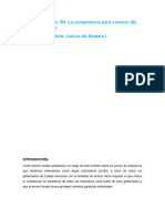 R4. La Competencia para Conocer Del Juicio de Amparo