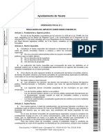 Resolución - Ordenanza - ORDENANZA FISCAL #1 - IBI TAUSTE