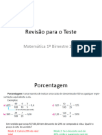 Revisão para o Teste 1º Bimestre