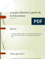 Energía Eléctrica A Partir de La Fotosíntesis