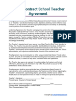 1 Year Contract School Teacher Agreement