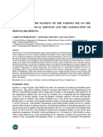 The Impact of The Payment of The Nursing Fee On The Quality of Clinical Services and The Satisfaction of Service Recipients