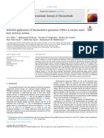 Potential Applications of Thermoelectric Generators (TEGs) in Various Waste Heat Recovery Systems