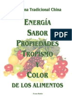 Energía Sabor Tropismo y Color de Los Alimentos. Medicina Tradicional China