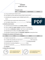 Go BEyond A2 Units 1-3 Review Worksheet