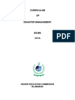 Curriculum of Disaster Management