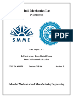 Fluid Mechanics Lab Report 1 Ali