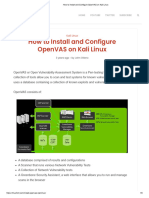 How To Install and Configure OpenVAS On Kali Linux