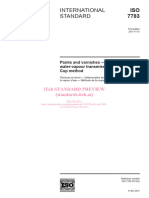 ISO 7783 Paints and Varnishes - Determination of Water Vapour Transmission Properties - Cup Method