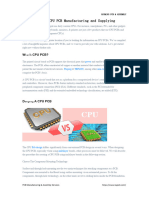 What Is CPU PCB Manufacturing and Supplying