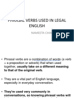 Phrasal Verbs Used in Legal English