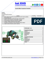 Concrete Mixer Inspection Checklist