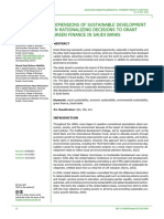 Dimensions of Sustainable Development in Rationalizing Decisions To Grant Green Finance in Saudi Banks