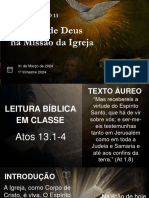 Lição 13 - Slide - O Poder de Deus Na Missão Da Igreja - 1tri 2024