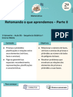 Retomando o Que Aprendemos - Parte II: Matemática