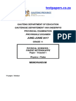 Gr11 Phy P1 (ENG & AFR) June 2017 Possible Answers