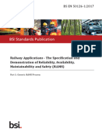 Bs en 50126-1-2017 Railway Applications - The Specification and Demonstration of Reliability, Availability, Maintainability and Safety (Rams)