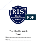 Y8 Booklet Roots - Term 1 (Part 2)