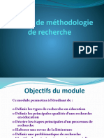 Descriptif Méthodologie Recherche