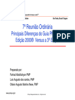 DiferençasPMBOK Ediçao2000vs3raEdiçao