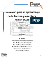 Cuaderno para El Aprendizaje de La Lectura y Esctritura. Primer Grado. Forleeb Sector 34. Lazaro Cardenas Mich. 2020 2021 Paquete 4