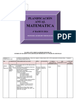 Planificacion Anual Matemática 4 Basico