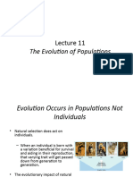 Lecture 13 - Evolution of Populations - HardyWeinberg - Mechanisms of Evolutions