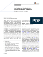 An Exploratory Study of Neglect and Emotional Abuse in Adolescents: Classifications of Caregiver Risk Factors