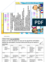 Tarea para Vaciones