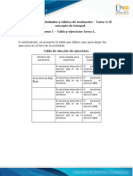 Anexo 1 - Tabla y Ejercicios Tarea 1